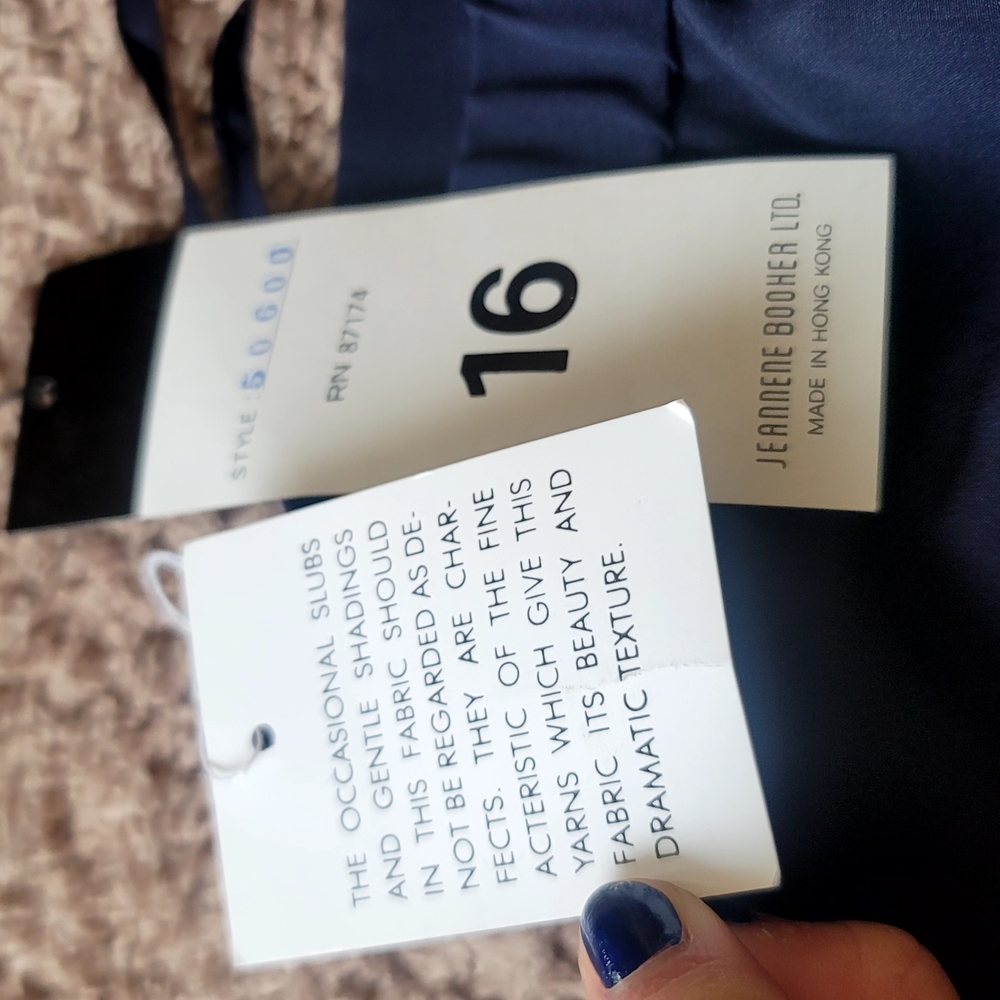 Jeanne Boucher Navy Dress